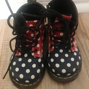 Dr martens toddler size 4 navy and red